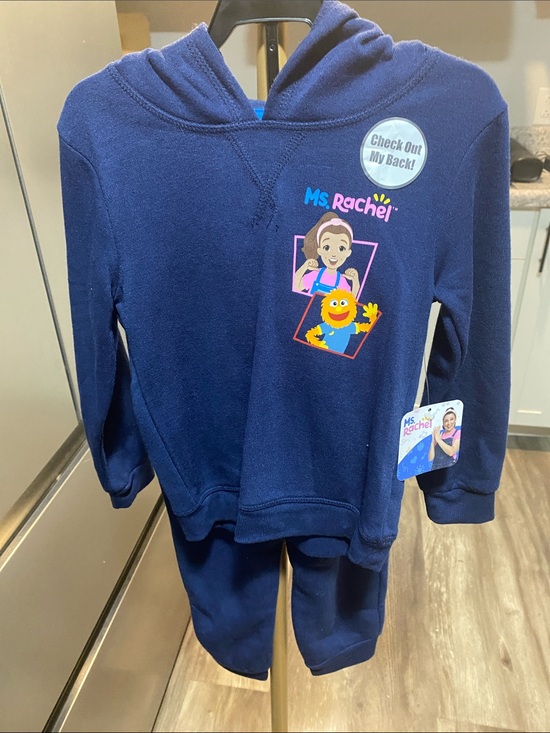 Rachel Other - Ms Rachel Navy Hoodie with Colorful Ms. Rachel Character Graphic 4T unisex NWT